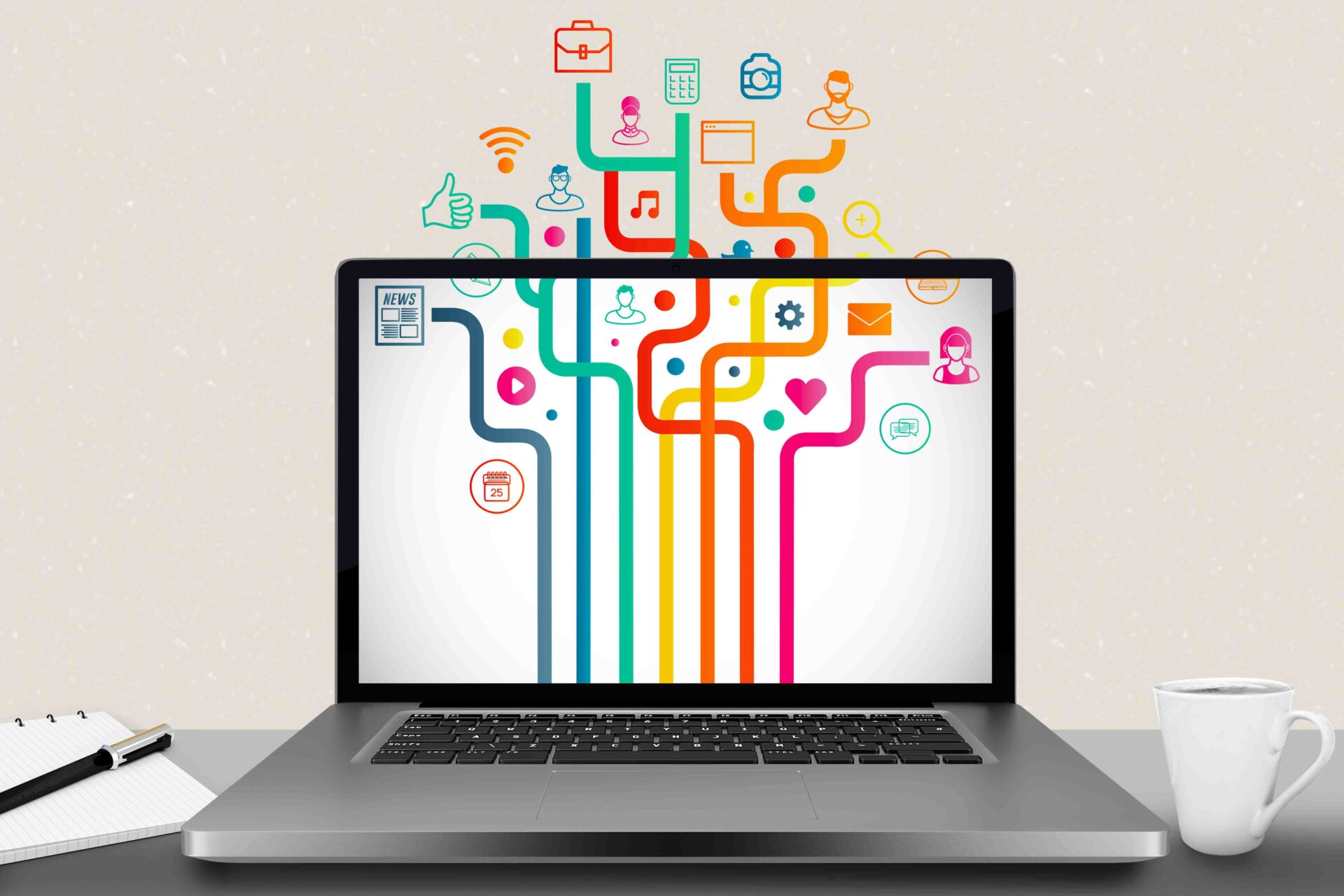 laptop-with-different-applications Laptop with different applications